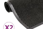 Dust Control Mats 2 pcs Rectangular Tufted 120x180 cm Black