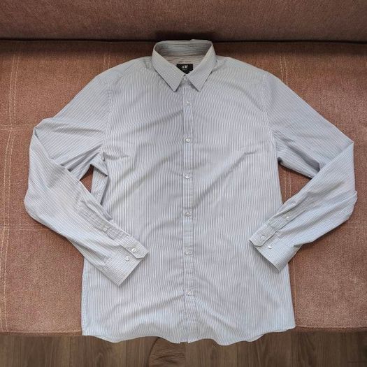 H&M Men's Long sleeve easy iron Shirt, size M