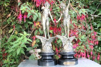Pair of Bronzed Figurines