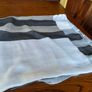 Samoon scarf in shades of light blue grey navy and white Image 5
