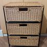 x2 Set of Wicker 3 Tier Drawers Image 7