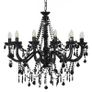 Chandelier with Beads Black 12 x E14 Bulbs Image 8