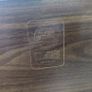 Vintage German side table with grey metal frame on wheels Image 4