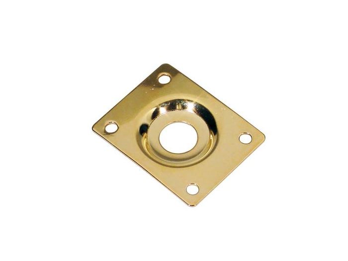 Dished Jack Plate for Les Paul etc (Chrome/Gold)