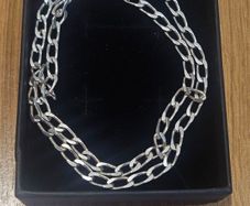18 Inch Figaro chain sterling silver