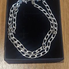 18 Inch Figaro chain sterling silver