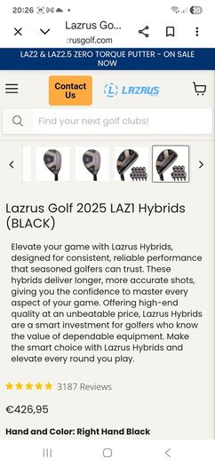 Golf hybrid irons, as new