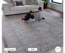 Kukoon Flatwoven Washable Traditional Distressed Beige Rug - Zoe