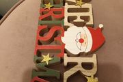Merry christmas wooden sign(standing)