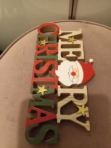 Merry christmas wooden sign(standing)