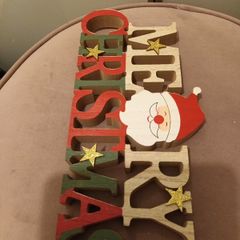 Merry christmas wooden sign(standing)