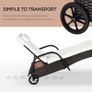 Garden Rattan Furniture Single Sun Lounger Recliner Bed Reclining Chair Patio Outdoor Wicker Weave Adjustable Headrest with Fire Retardant Cushion (FREE SHIPPING) Image 9