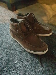 new boys brown high top boots
