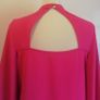 River Island Ladies High Neck Pink Top Wide 3/4 Sleeves Size UK8 Blouse Image 6
