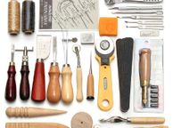 main image for ad Professional 37Pcs Leather Craft Tools Kit Hand Sewing Stitching Punch Carving Work Saddle Leathercraft Accessories