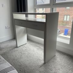 White Extendable Home Office Desk with Storage