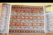 Exquisite Persian Qom Kork Wool Hand Knotted Runner Rug Carpet