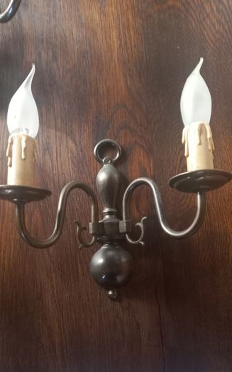 Antique French wall lights/sconces set of 3 working