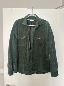 Reiss Maldini Corduroy Overshirt in Green - size large