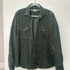 Reiss Maldini Corduroy Overshirt in Green - size large