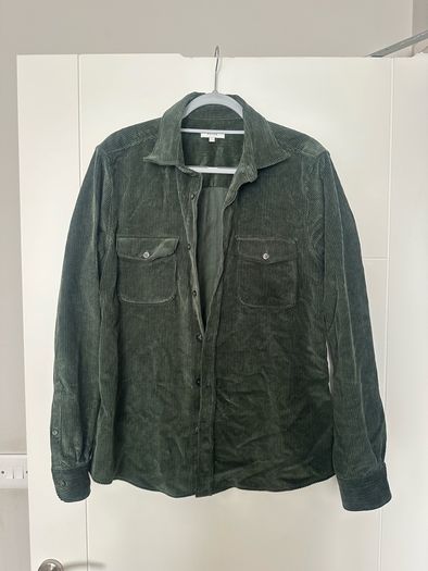 Reiss Maldini Corduroy Overshirt in Green - size large