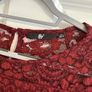 New Fig Women's Burgundy Crochet Top - Size medium Image 4