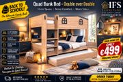 Quad Bunk Bed | 2 x 4ft Double Beds ONLY 499