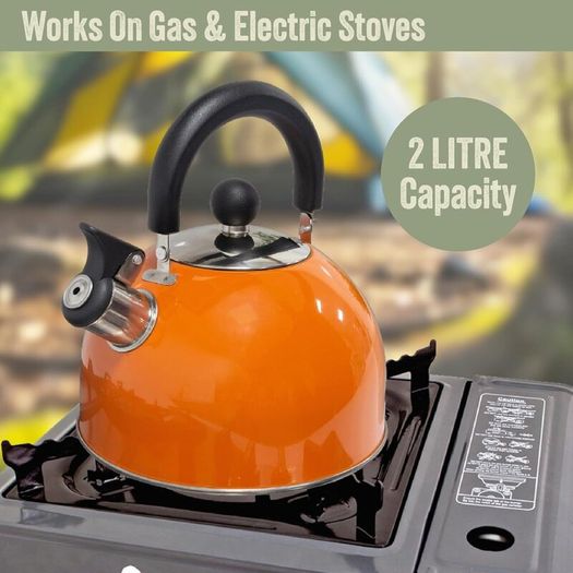 2L Stainless Steel Kettle - Orange