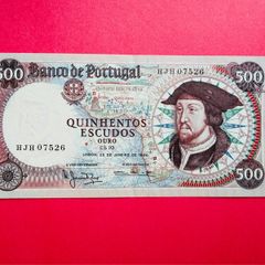 Portugal.  500   Escudos  1966  Pick 170a  (  uncirculated )
