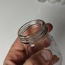 310 - Set of 7 Vintage Decorative Similar Size Collectible Clear Glass Tall Jars Image 9