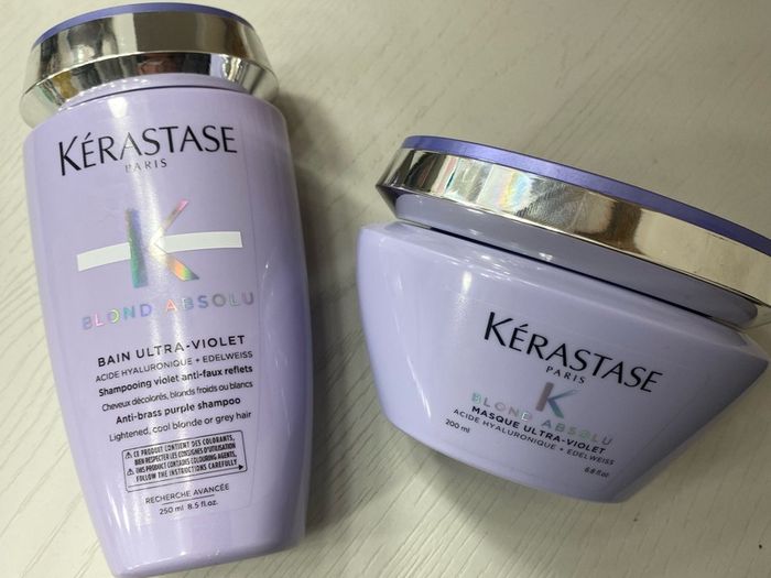 Kerastase Blond Absolu anti-brass purple shampoo & Masque for grey or cool blonde hair