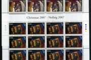 2007 Ireland Christmas Commemorative Stamp Sheetlets Plate 1B1B1B1B Mint Never Hinged (MNH)