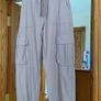 Fab Pull & Bear Dusky Pink Cargo Trousers  Size Large UK 14 Image 8