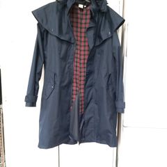 Cotton Traders M/F Navy Raincoat With Hood