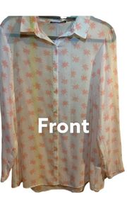Long Sleeves Printed Blouse Size 16