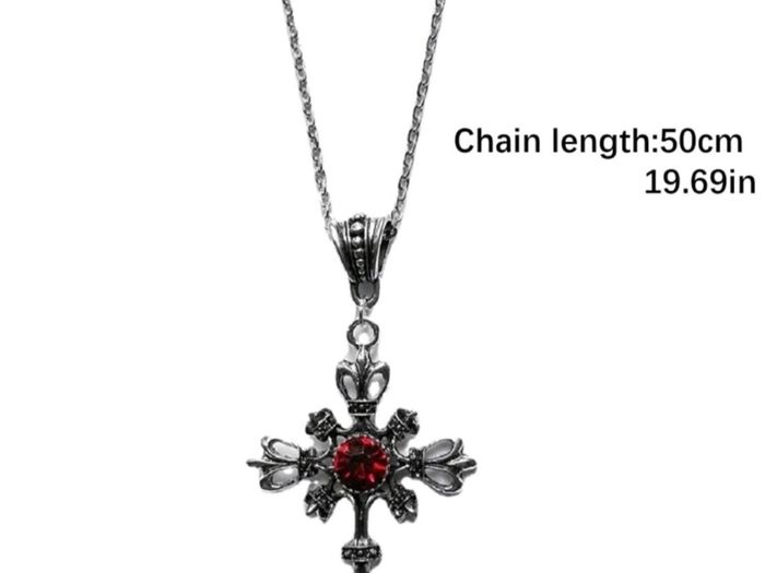 Gothic cross pendant necklace