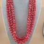 Vintage Red Dotted Glass African Style beads Strands 22 inches 13 -14mm Beads Image 5