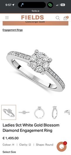 Stunning Silver Ring Set for sale