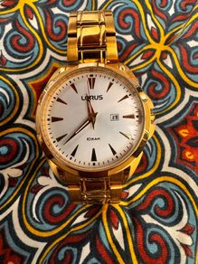 Lorus Mens Gold Case And Bracelet Watch RJ262BX9