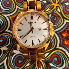 Lorus Mens Gold Case And Bracelet Watch RJ262BX9