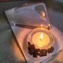 Set of  2 holy items Medugorje holy small glass pulque and night light holy candle holder. Image 7