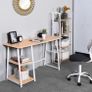 White Minimalistic Office Desk With Shelving Image 3