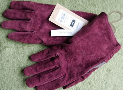 Ladies Glove - Gallery Burgundy Suede Glove