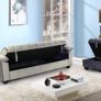 Grey Sofa Bed with double Storage & Pouffe 210cm Yadhi 3-4 Seater Space Saving Ireland Image 3
