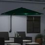 Garden Parasol Green 248 x 248 x 148 cm Polyester and Steel Image 2