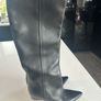 Reiss Black Leather knee high boots Image 7
