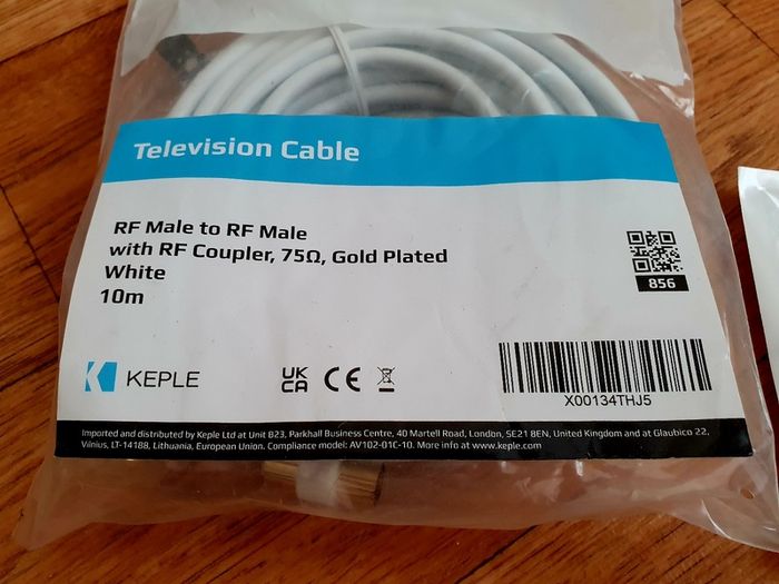 TV Aerial Cable & Splitter Bundle