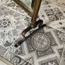 Vintage Victorian Brass Fire Screen With Mirror Image 7