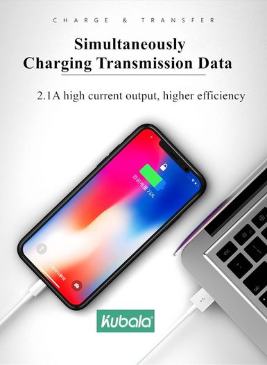 Kubala 2M Apple Lightning Fast Charger Cable 2A (Brand New/Warranty)