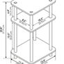 NEW SALE | 3-Tier Turn-N-Tube End Table, Side Table, Nightstand, Columbia Walnut/Black, 2-Pack Image 3